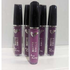 Amuse Matte Smile Long Lasting Lip Gloss Purple Mauve Lot of 5 New Duplicates